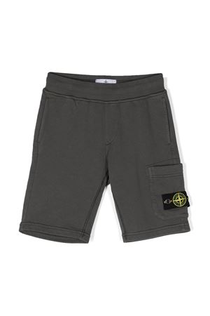 grey cotton shorts STONE ISLAND KIDS | 801661840V0063